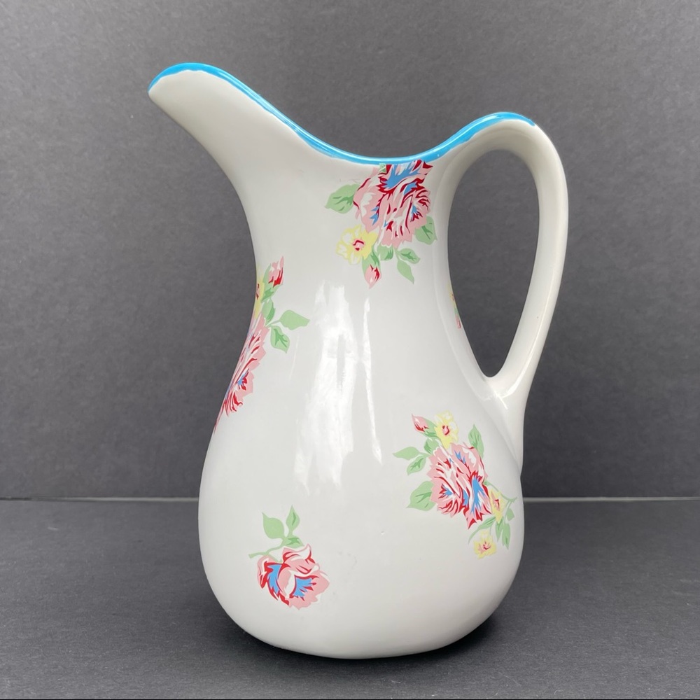 Interior Accents 1 Quart Water Pitcher - Shabby Rose Collection